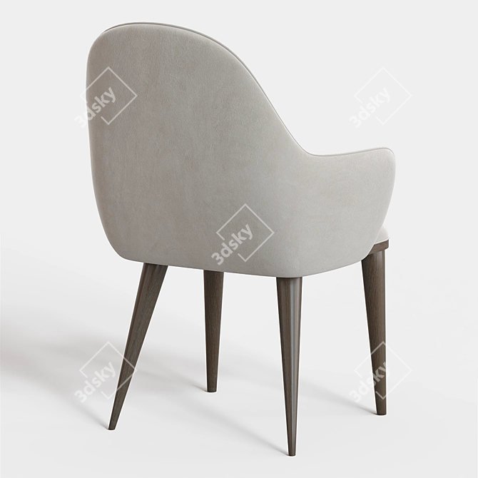 Elegant Art Deco Romeo Armchair 3D model image 2