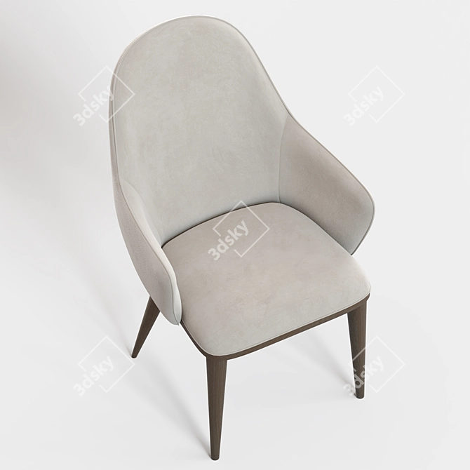 Elegant Art Deco Romeo Armchair 3D model image 3