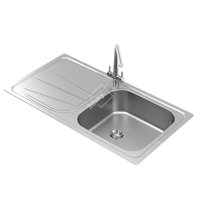 RANGEMASTER Baltimore Stainless Steel Sink 3D model image 2