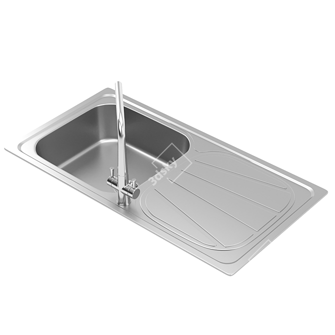 RANGEMASTER Baltimore Stainless Steel Sink 3D model image 3