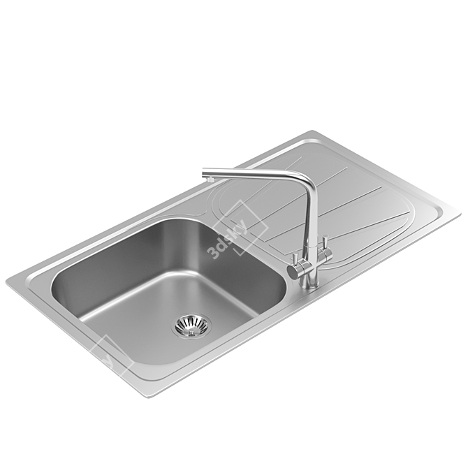 RANGEMASTER Baltimore Stainless Steel Sink 3D model image 4