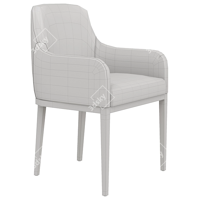 Sleek Haskell Dining Chair 3D model image 2