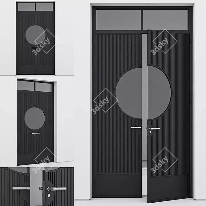 Corona Aluminium Door 3D Model 3D model image 1