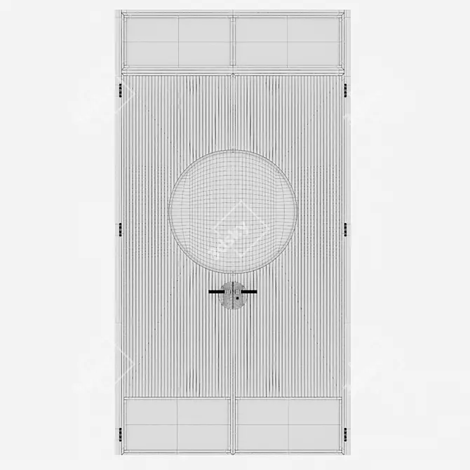 Corona Aluminium Door 3D Model 3D model image 4