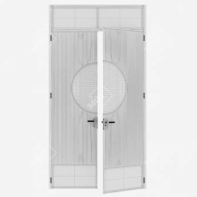 Corona Aluminium Door 3D Model 3D model image 5