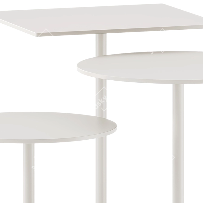 Muuto Still Cafe Table Set 3D model image 4