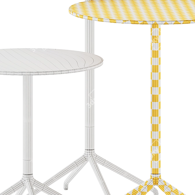 Muuto Still Cafe Table Set 3D model image 7