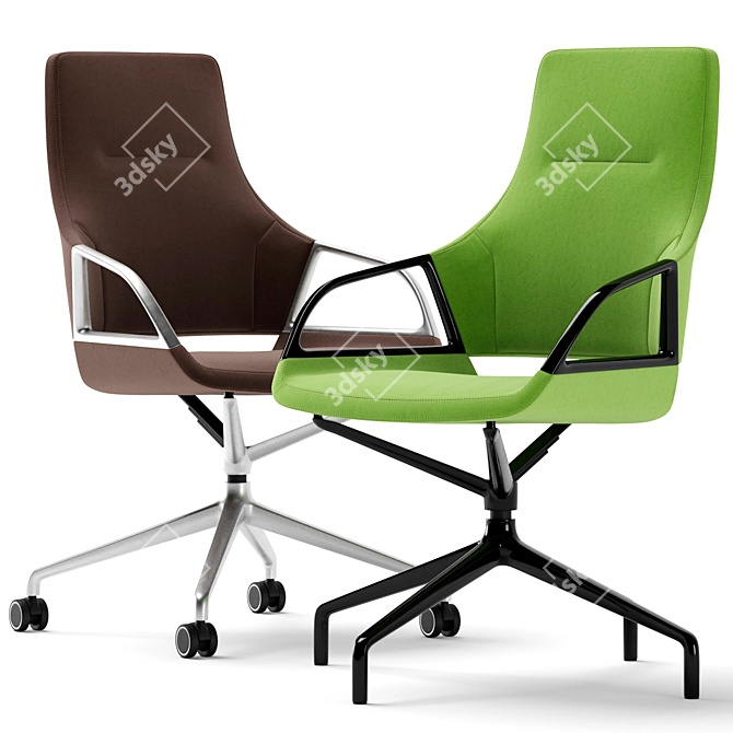 Transformed Turbo Conference Chair 3D model image 1