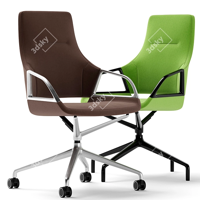 Transformed Turbo Conference Chair 3D model image 2