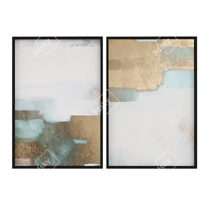 Modern Diptych Collection 3D model image 2