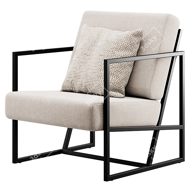 Metal Frame Lounge Chair by Gap 3D model image 2