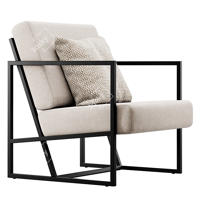 Metal Frame Lounge Chair by Gap 3D model image 4