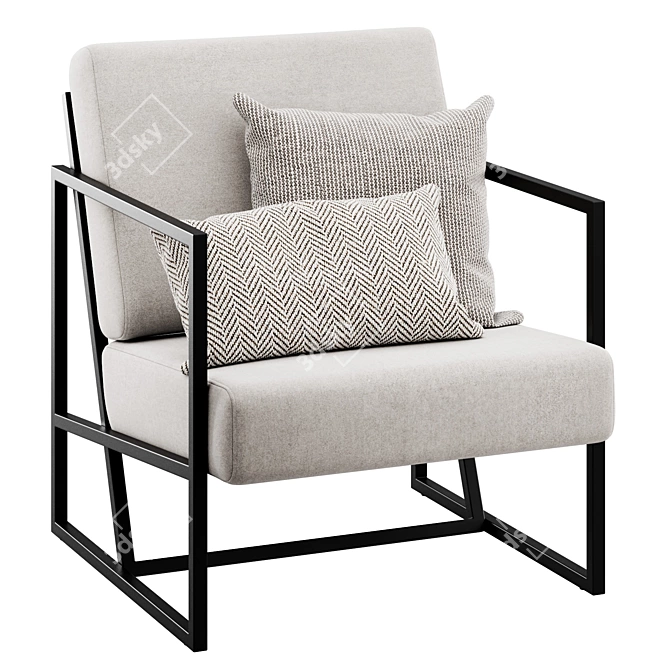 Metal Frame Lounge Chair by Gap 3D model image 5