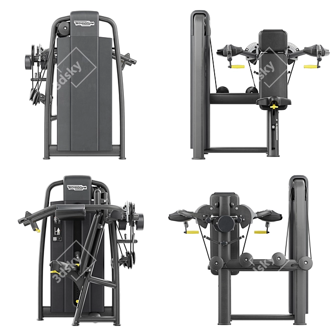 Technogym Selection 700 - Delts Machine, PBR Material Set 3D model image 3