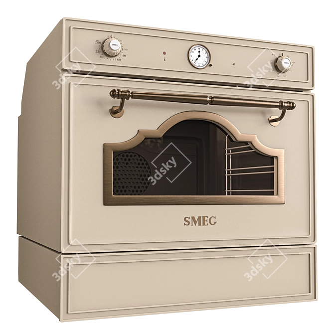 Sleek Smeg Cortina Appliance Bundle 3D model image 4