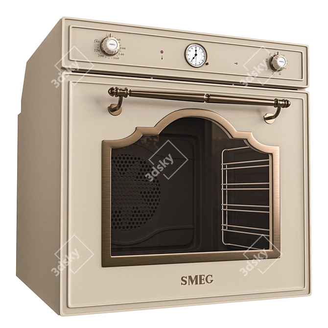 Sleek Smeg Cortina Appliance Bundle 3D model image 5