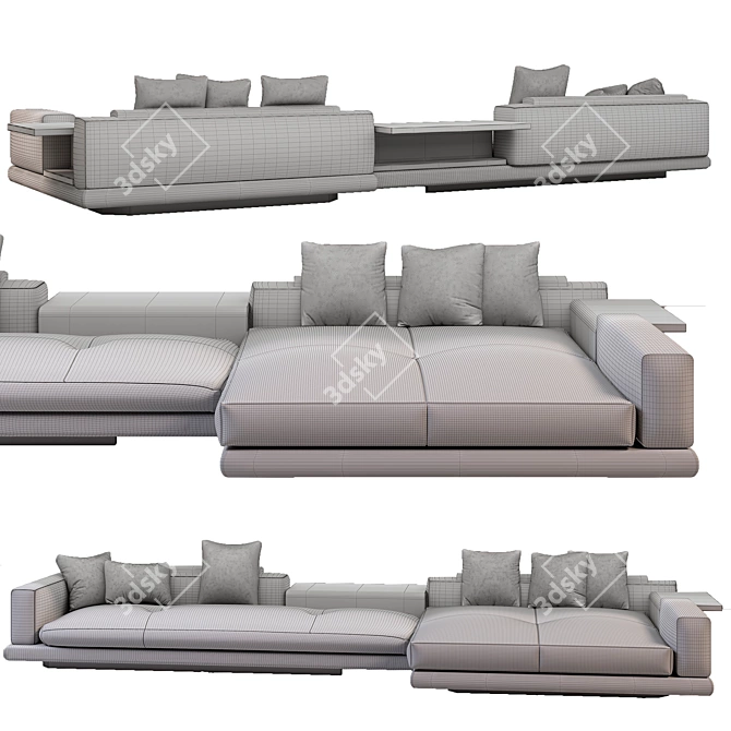 Elegant Minotti Connery 3D Sofa 3D model image 3