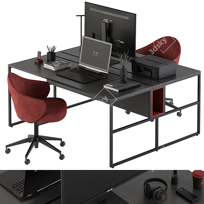 Workplace Essentials Kit - Desk Set 3D model image 4