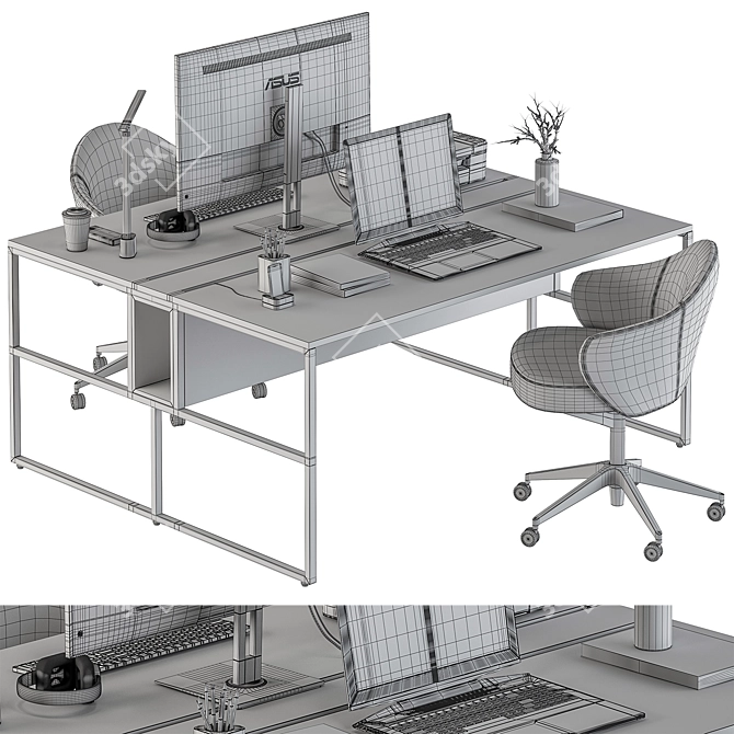 Workplace Essentials Kit - Desk Set 3D model image 5