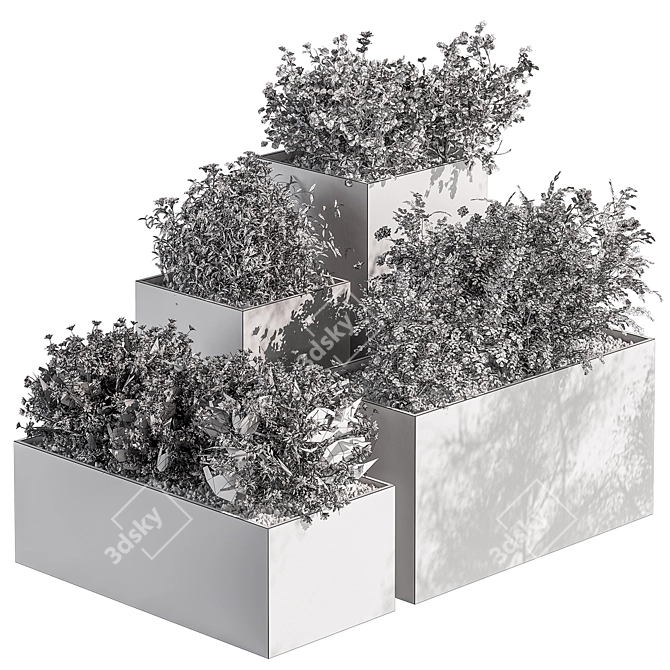 Outdoor Plant Box Flowers 534 3D model image 4