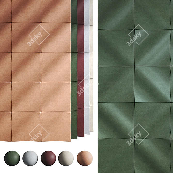 Embossed Sound Acoustic Panel 3D model image 1