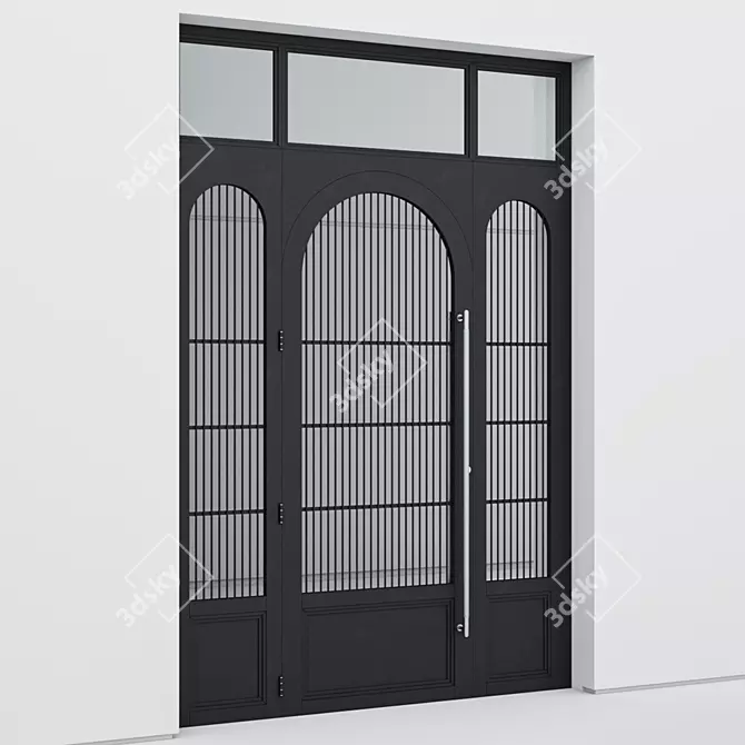 Sleek Aluminium 3D Door Design 3D model image 2