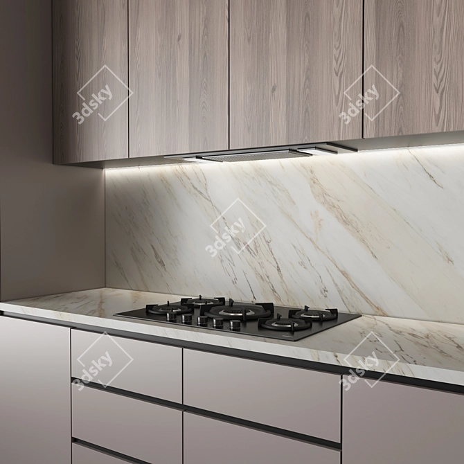 Edit-friendly Modern Kitchen with Appliances 3D model image 3