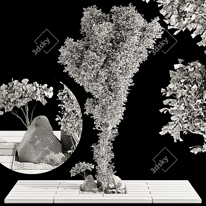  Garden Tree and Bush 132 3D model image 7