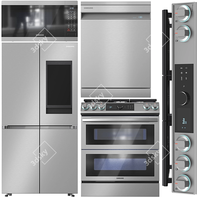 Samsung Smart Appliance Bundle 3D model image 1