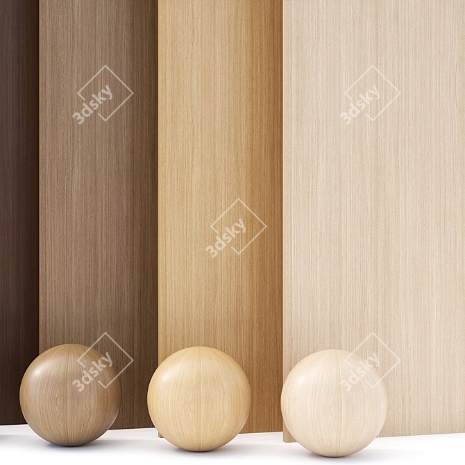 Enhanced Wood Veneer Texture - 6 Color 3D model image 2