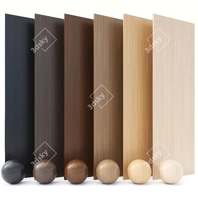 Enhanced Wood Veneer Texture - 6 Color 3D model image 6