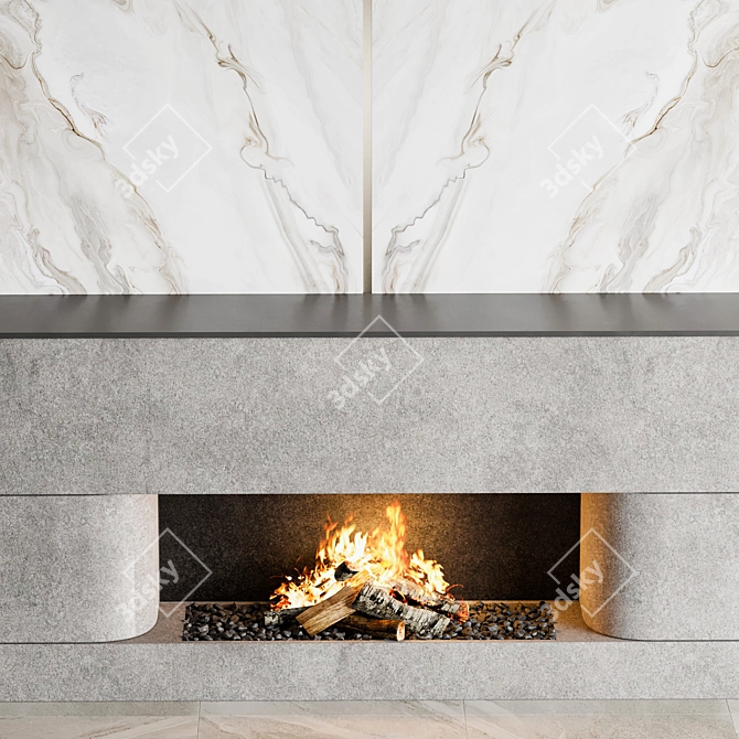 Fireplace 3D Model for V-Ray & Corona 3D model image 4