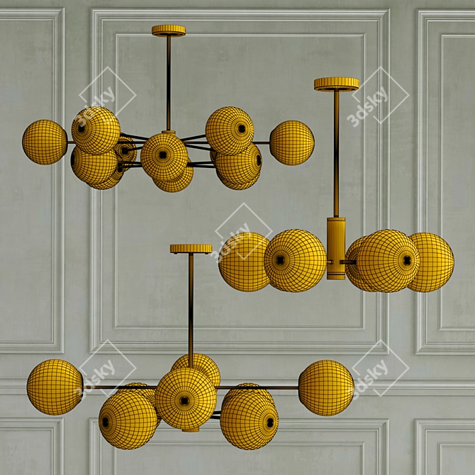 Sleek Modern BALLS Lighting Collection 3D model image 3