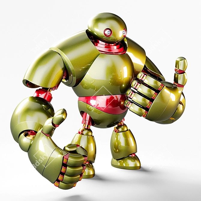 Futuristic Robot Model - 3Ds Max 3D model image 1