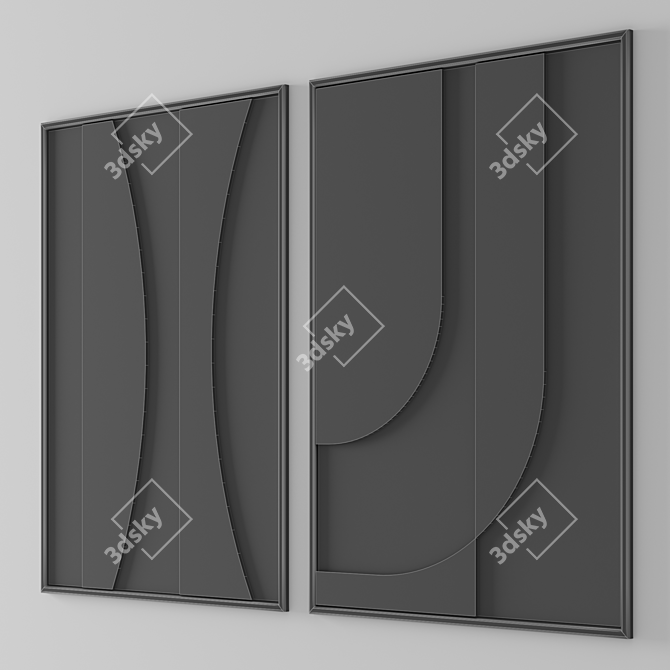 Embossed Fabric Panel 3D model image 5