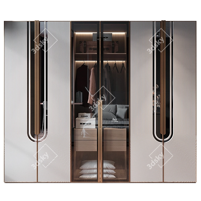 Modern Wardrobe for Home Decor 3D model image 1