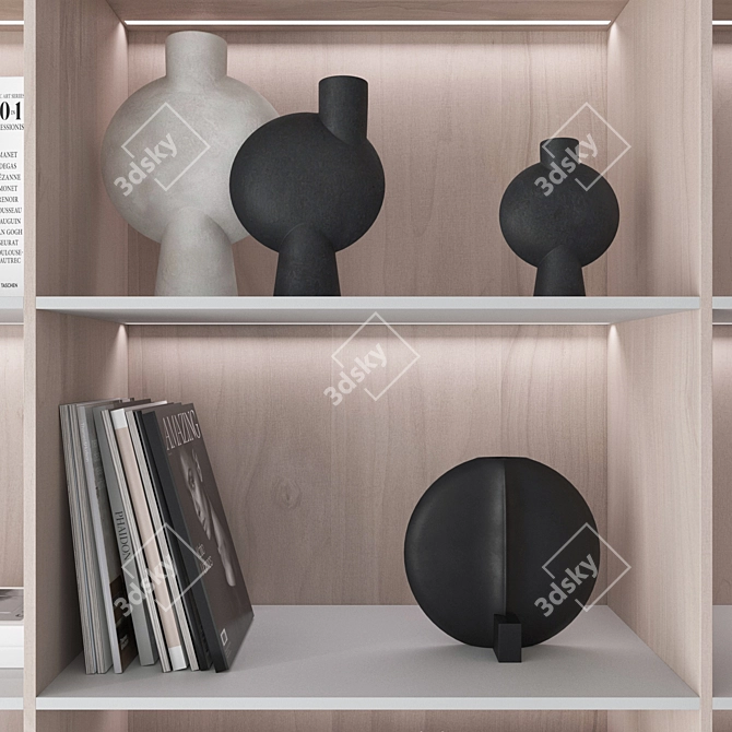 3D Office Workspace Set 02 3D model image 12