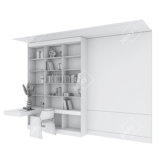 3D Office Workspace Set 02 3D model image 14