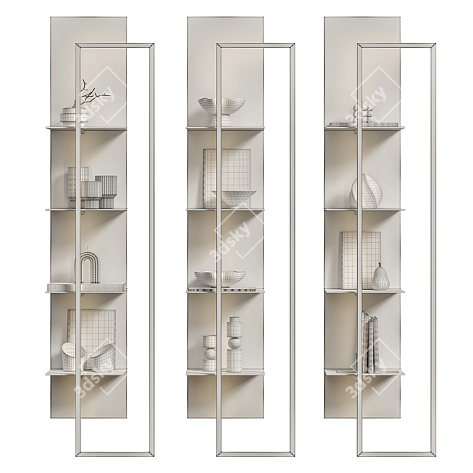 Mod Graphic Shelf Display 3D model image 2