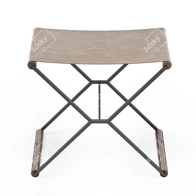 Minimalist Folding James Stool 3D model image 2