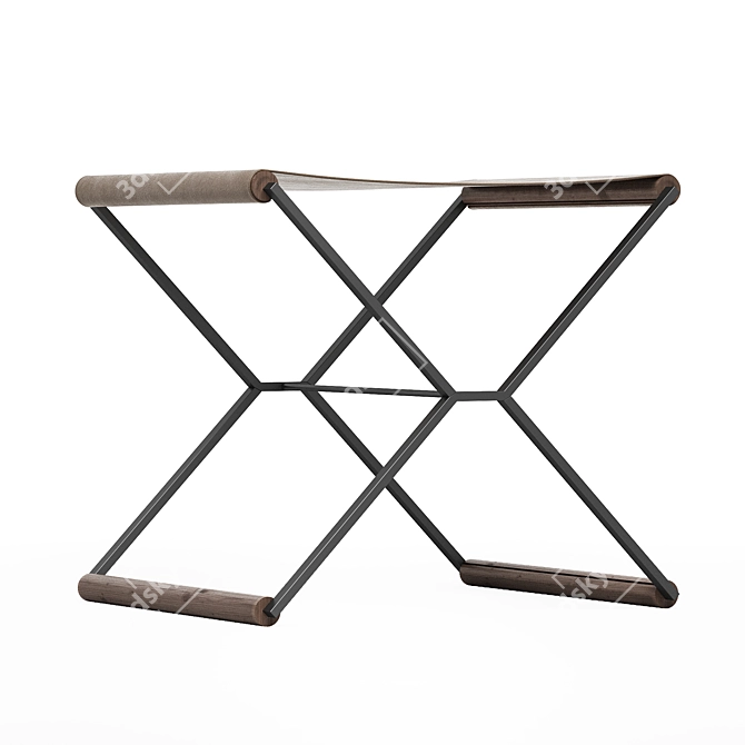 Minimalist Folding James Stool 3D model image 3