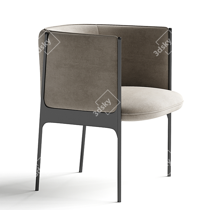 Modern 3D Model Dining Chair 3D model image 2