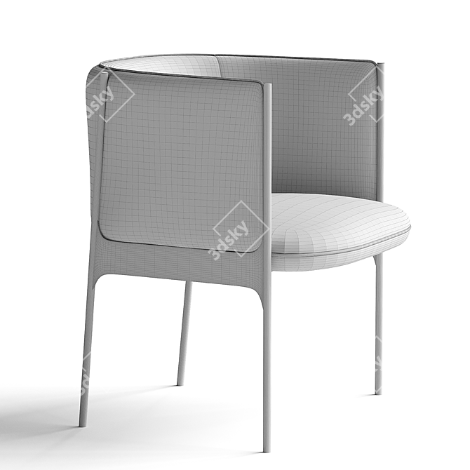 Modern 3D Model Dining Chair 3D model image 3