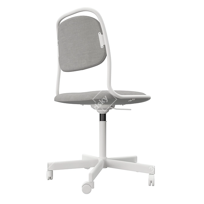 Ergonomic Swivel Chair for Home 3D model image 5