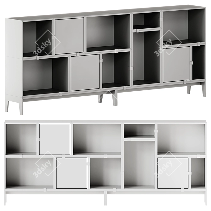 Modular Muuto Stacked Storage System 3D model image 8