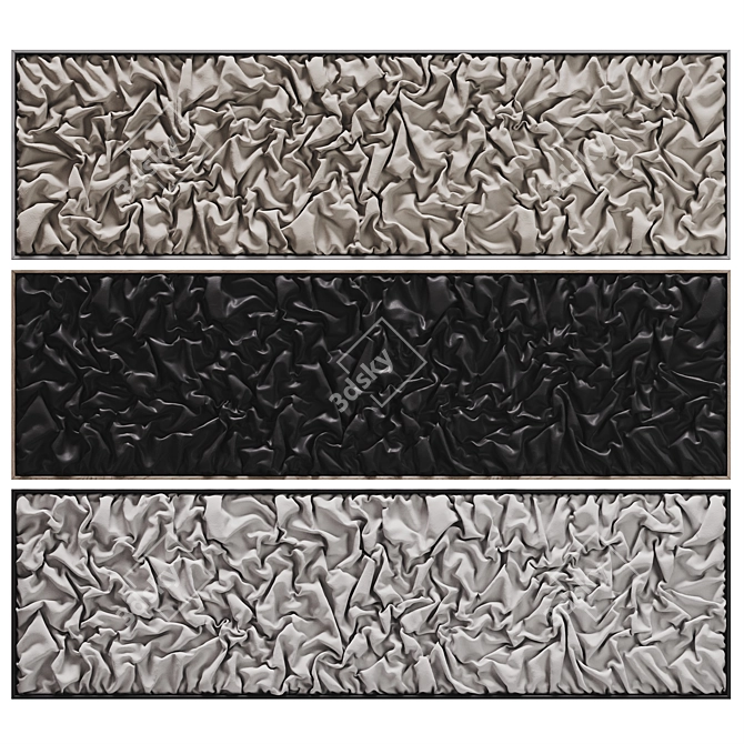 Drapped Wall Decor Panel 3D model image 2