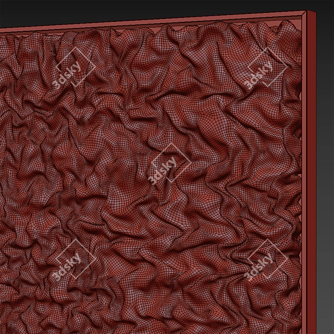 Wall Draped Decor Panel 3D model image 4