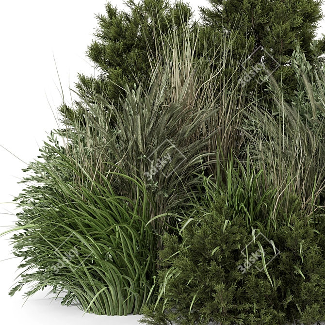 Outdoor Bush Set 1488 - 3D Model 3D model image 3