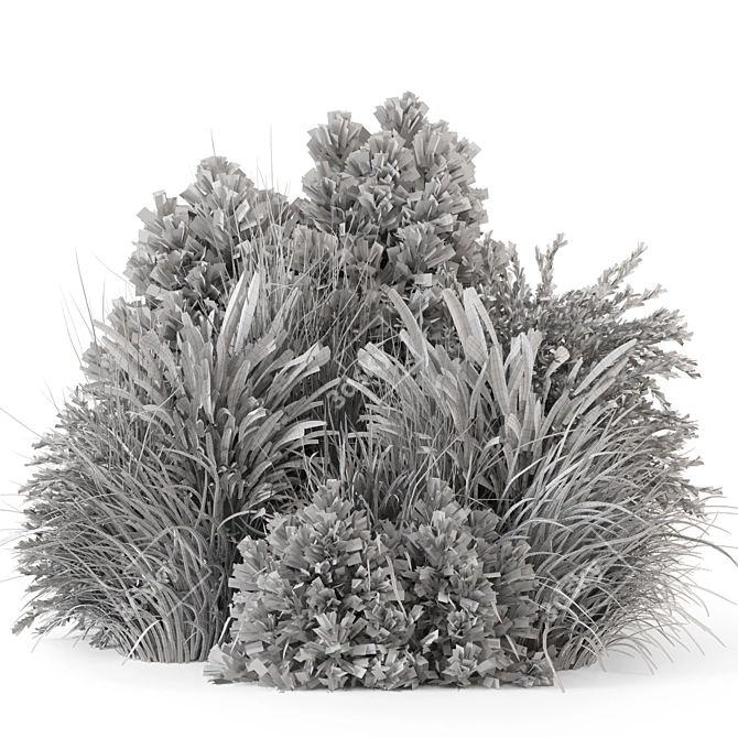 Outdoor Bush Set 1488 - 3D Model 3D model image 6