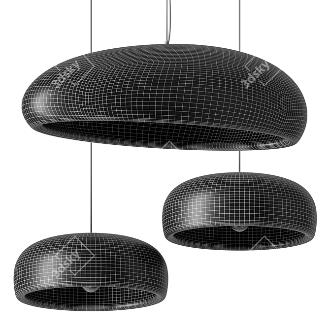 Globular Clouds Pendant Light 3D model image 3